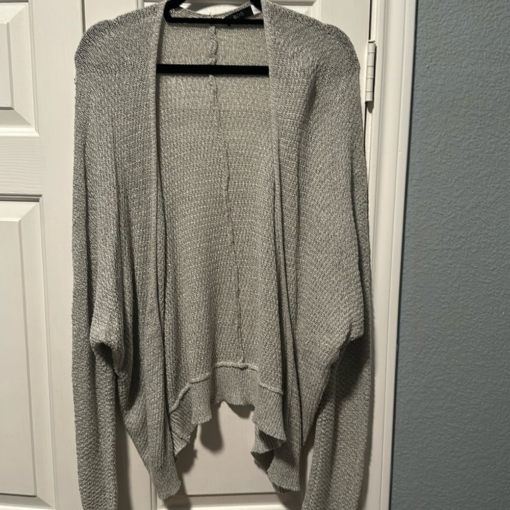 grey knit cardigan